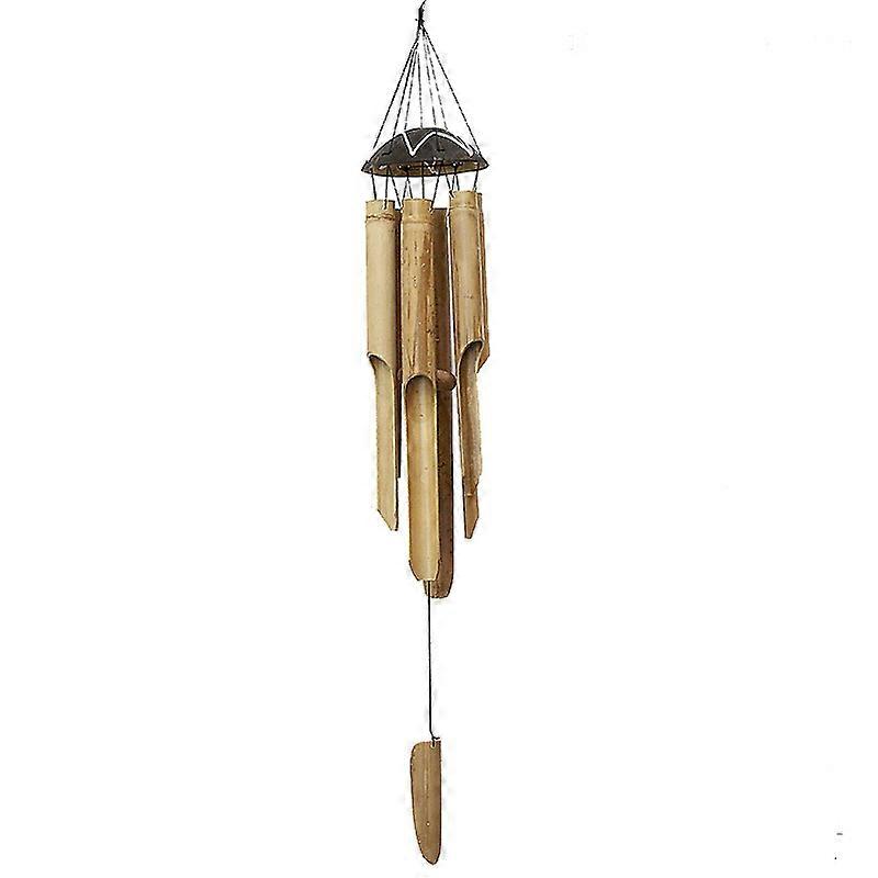 Bamboo Chinese Wind Chime Ornament - Type B (Large Coconut Shell Top)