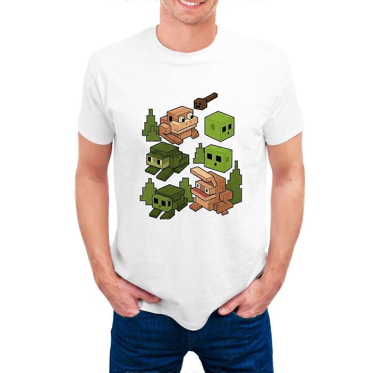 Wild Frogs and Slimes Hanging Around in Swamp T-Shirt  Funny Pixel Style Graphic Tee for Gamers  XS3XL