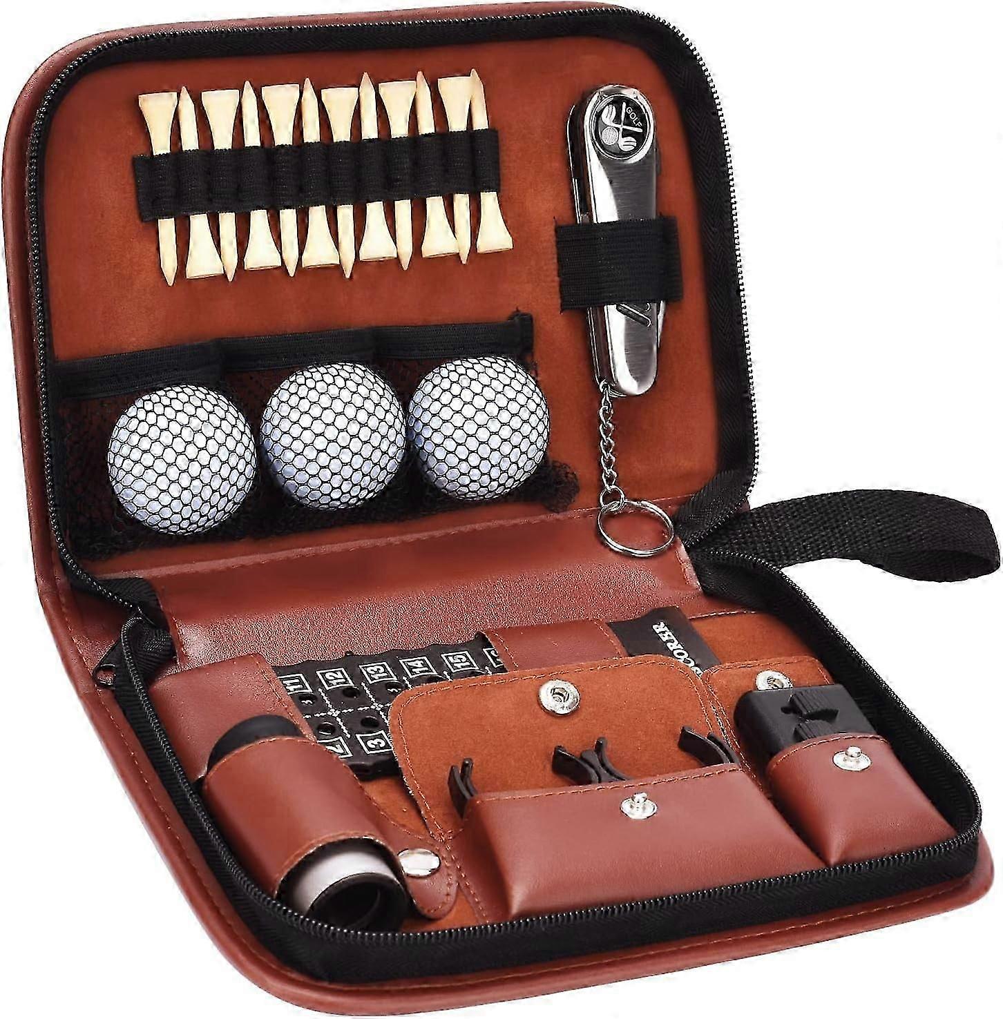 مجموعة إكسسوارات الجولف عالية الجودة ، تتضمن أداة Divot متعددة الوظائف ، وفرشاة جولف Rangefinder ، ومجموعة متنوعة عملية وقوية ، ومواد عالية الجودة ، ومتعددة
