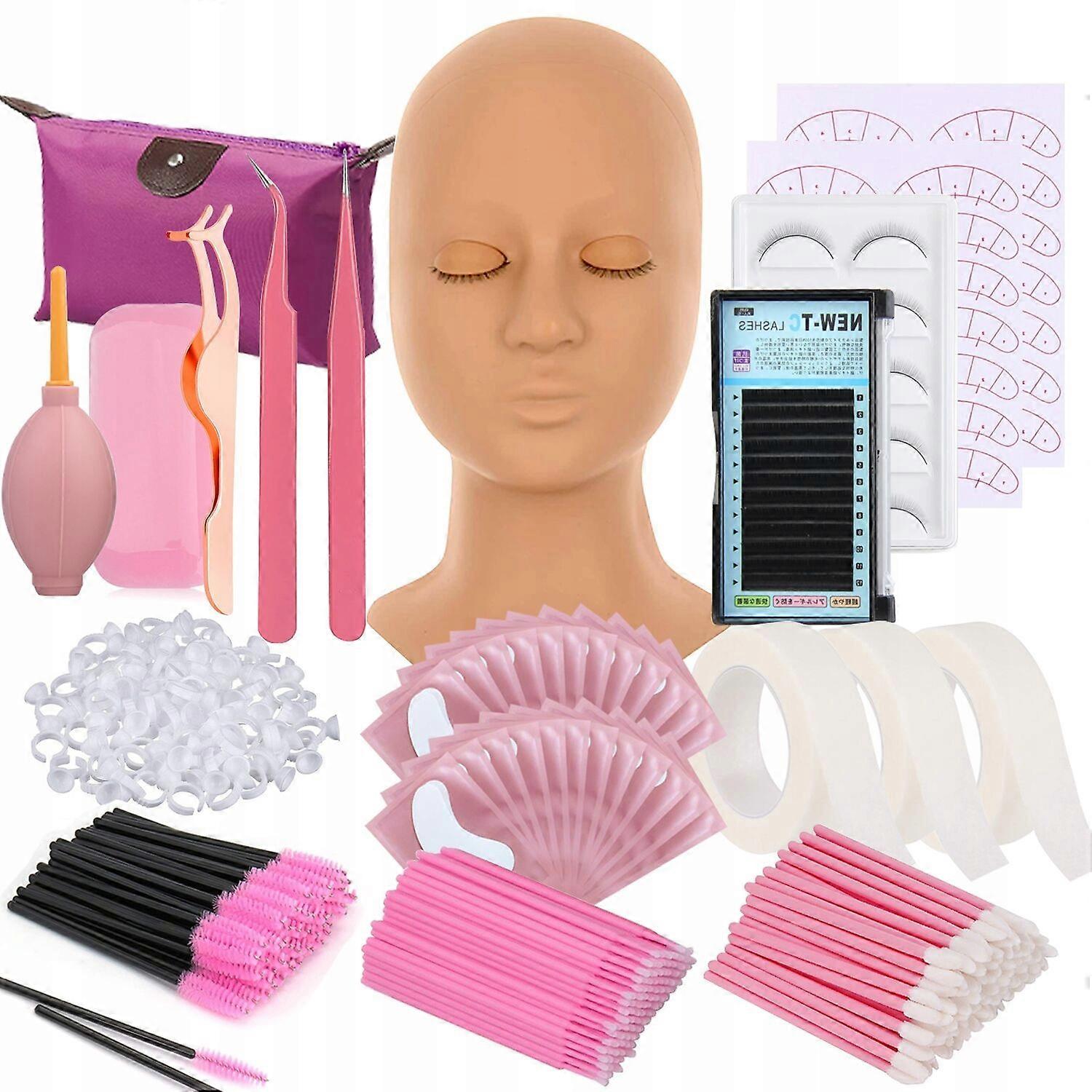 Eyelash Extension Set With Training Head