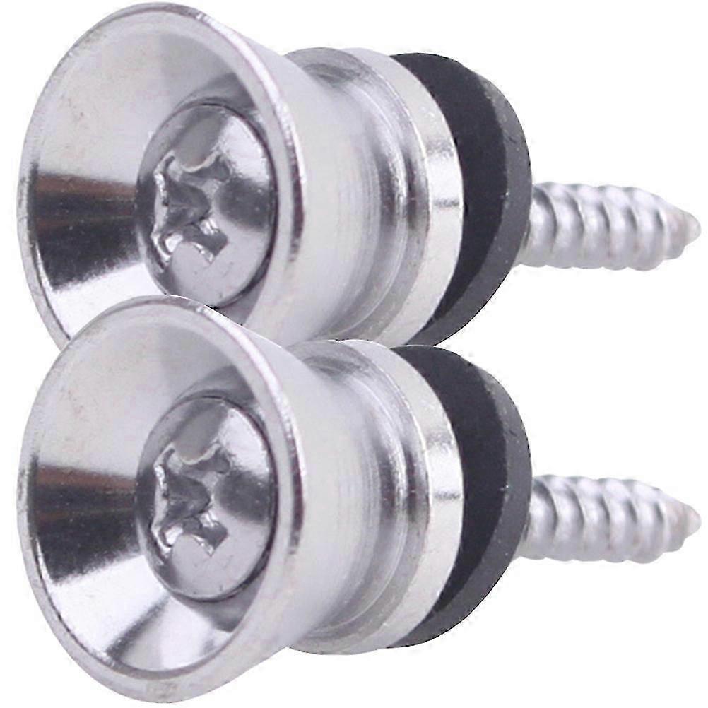 2pcs Guitar Strap Button Buckle Pegs Lock Button Metal End Pins Professional Bass Strap Studs
