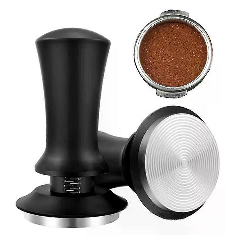51mm 53mm 58mm Espresso Coffee Tamper Stainless Steel Flat/Thread Base Internal Spring Design Balanced Fixed compatible for ce Coffee Tamper