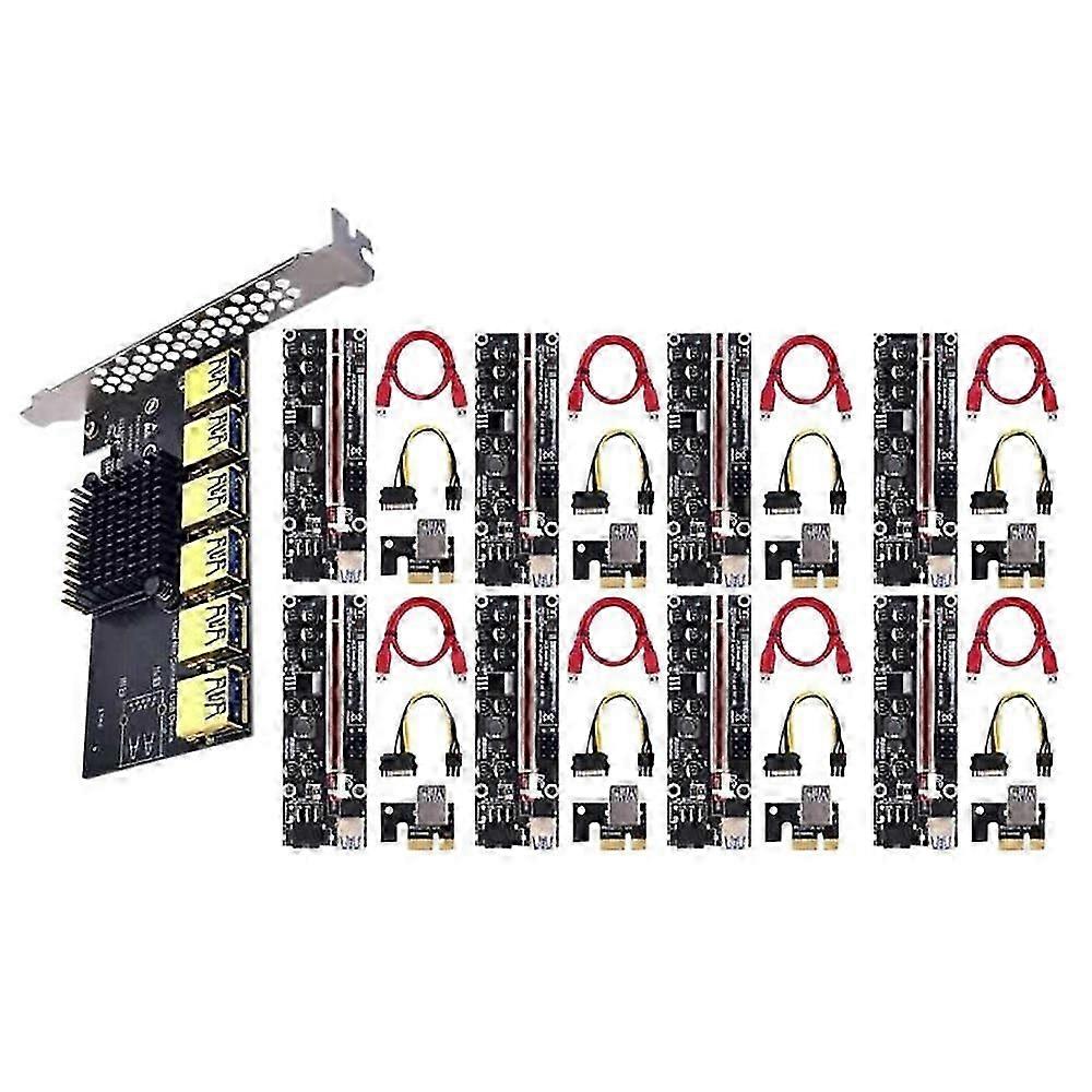 PCI Express Multiplier PCIE 1 To 6 Port USB 3.0 Hub PCI Express 16X 8X 4X 1X VER011 PRO Extender Ri