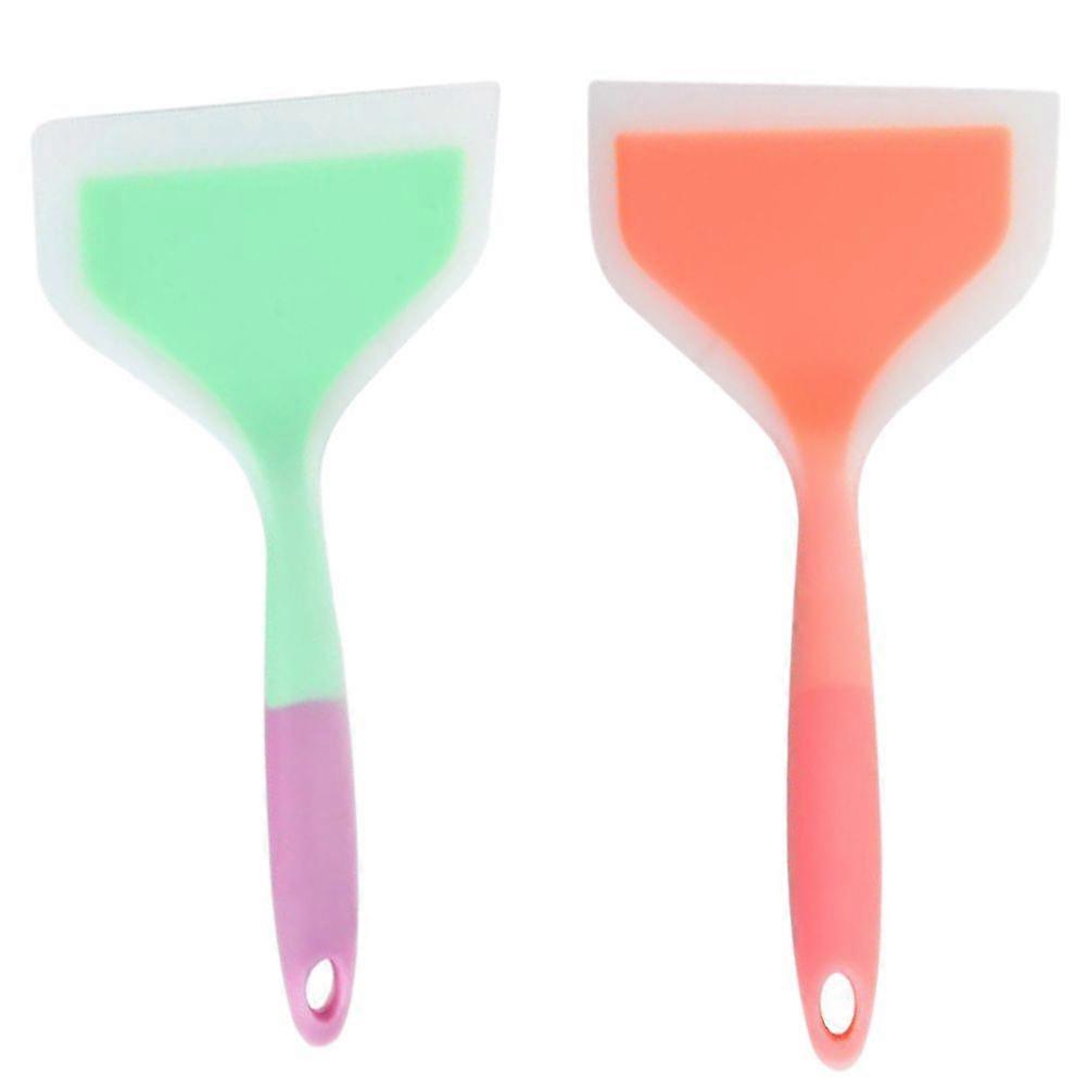2pcs Silicone Egg Spatulas Non-stick Cooking Spatulas Kitchen Cooking Tools