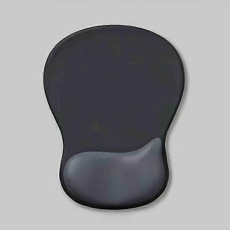 Non-slip memory foam mouse pad with Gel wrist rest (black)