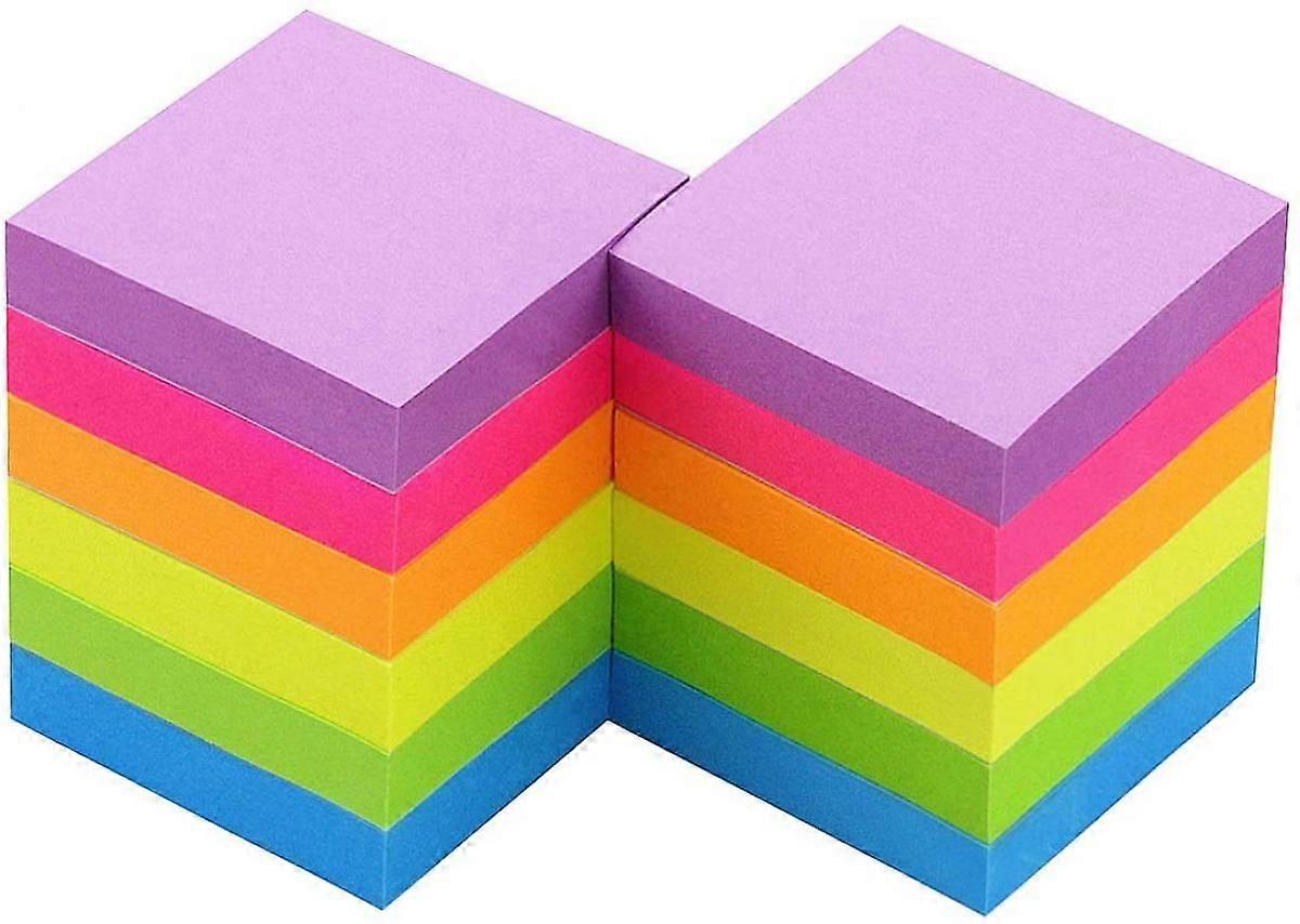 Sticky Notes 2 x 2 Self-Stick Notes 6 Bright Color 12 Pads, 100 Sheets/Pad