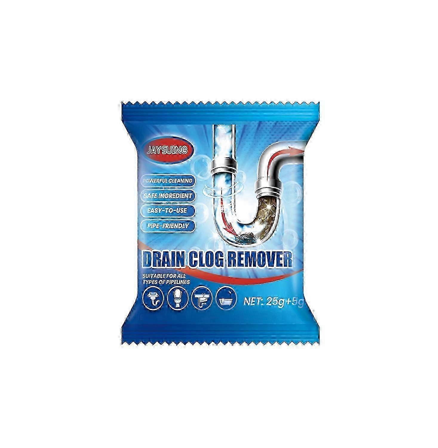 Jaysuing Drain Blockage Remove Powder Toilet Kitchen Drain Blockage Dredging Clean Deodorant Powder