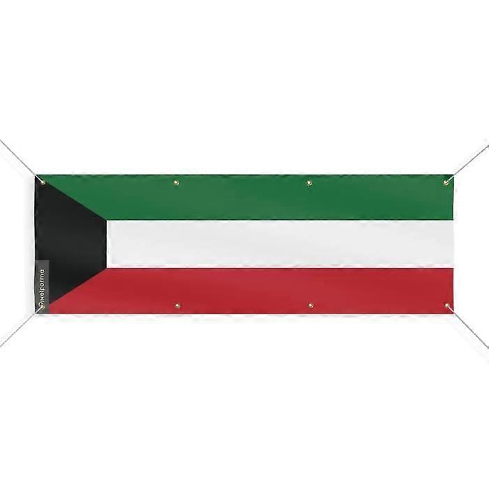 Kuwait Flag Banner 8 Grommets 60x180 cm