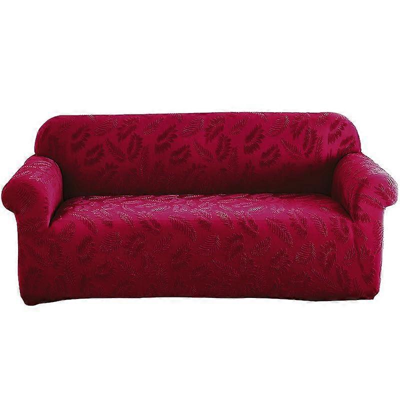 Easylife Elegant Burgundy Jacquard Stretch Sofa Cover