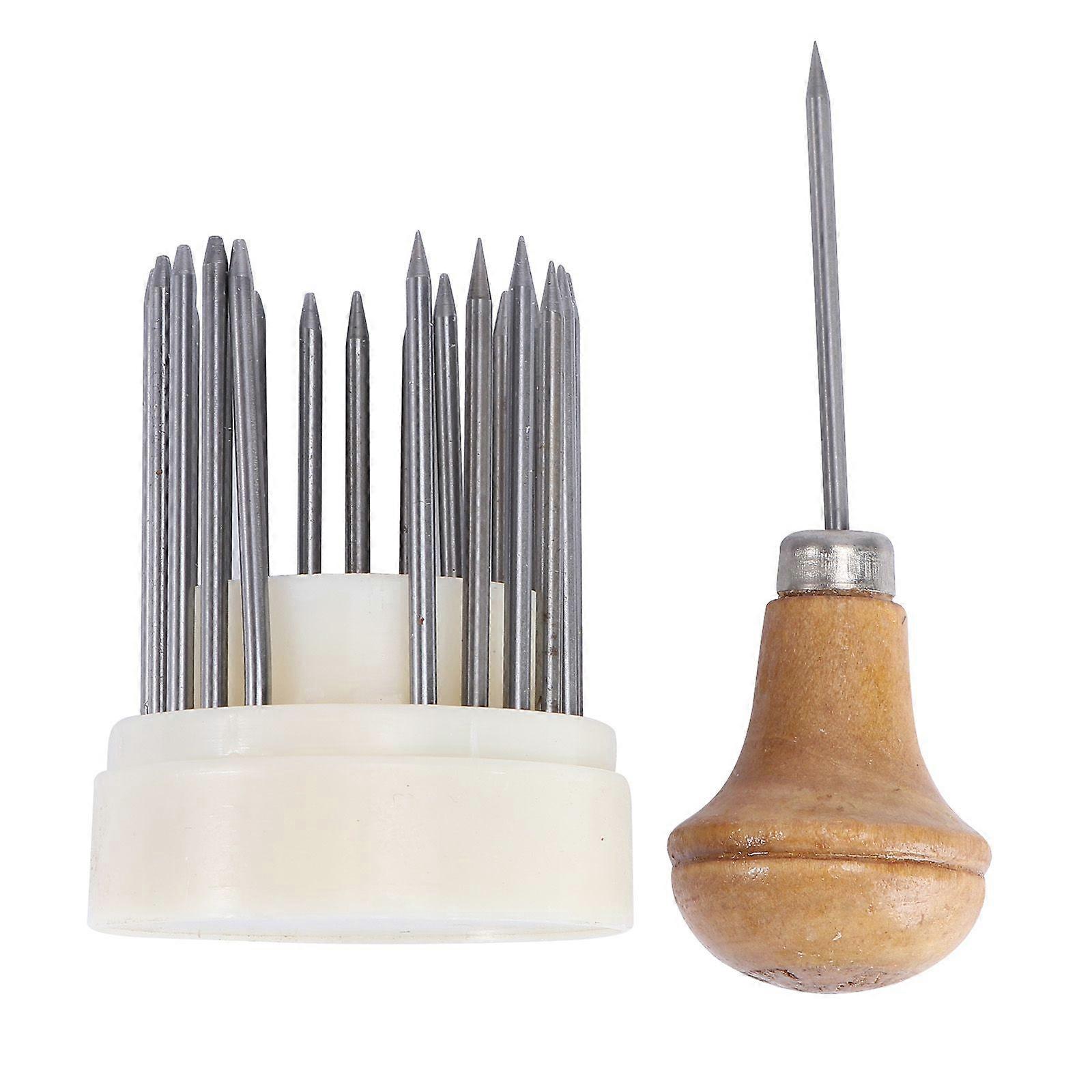 1Box/23Pcs Universal Bead Suction Needle Wooden Diamond Inlay Tool Khaki