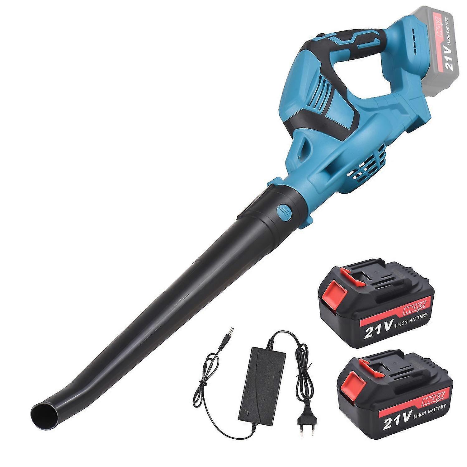 Cordless Leaf Blower 21V Battery Powered Leaf Blower for Lawn Care with Fast Charger 81.19CFM 52.1MP -a
