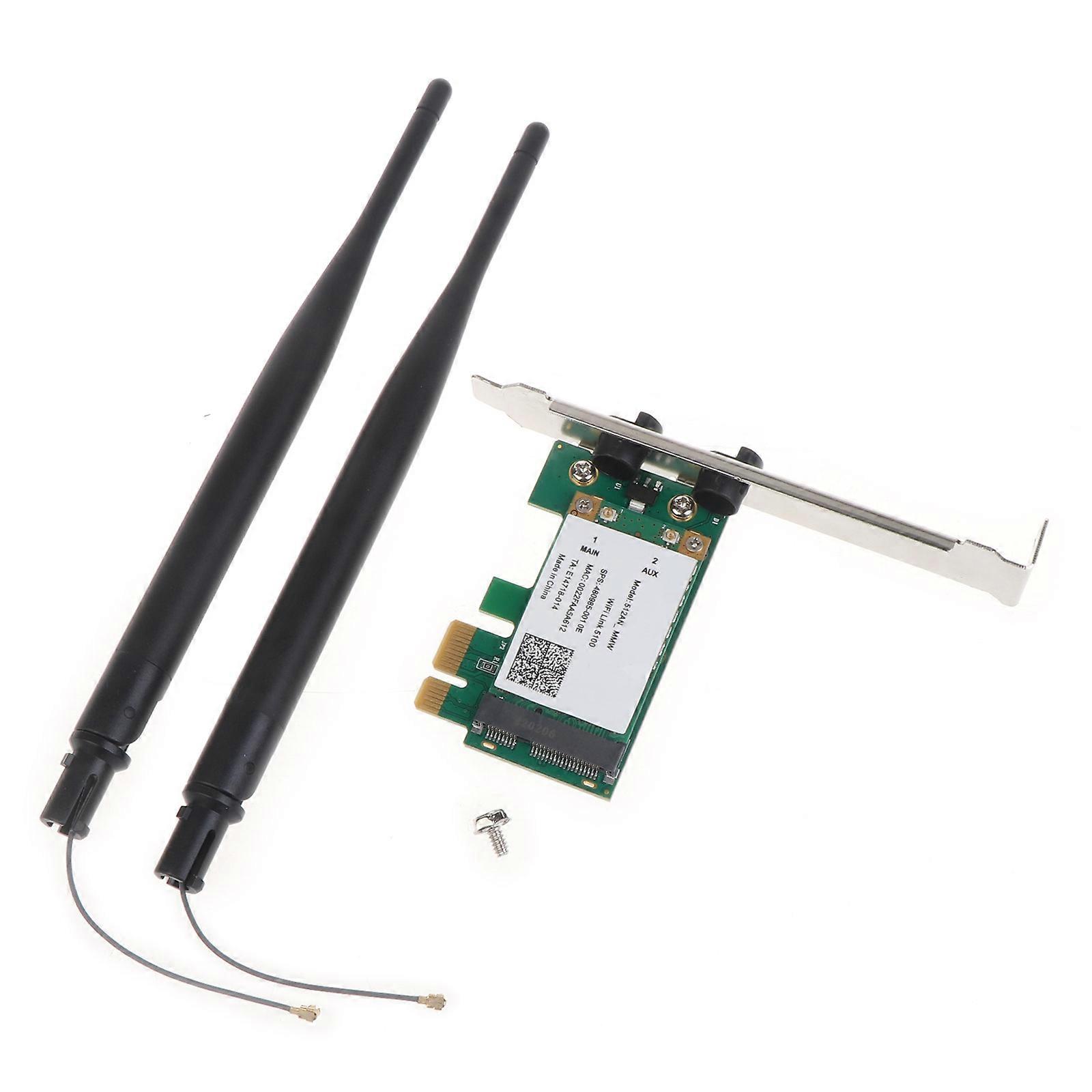 Link 5100 DUAL BAND 2.4/5GHz PCI-E 1X Desktop Computer Wireless WIFI Wlan Card for Intel 5100AGN 300M + 6DBI Antennna