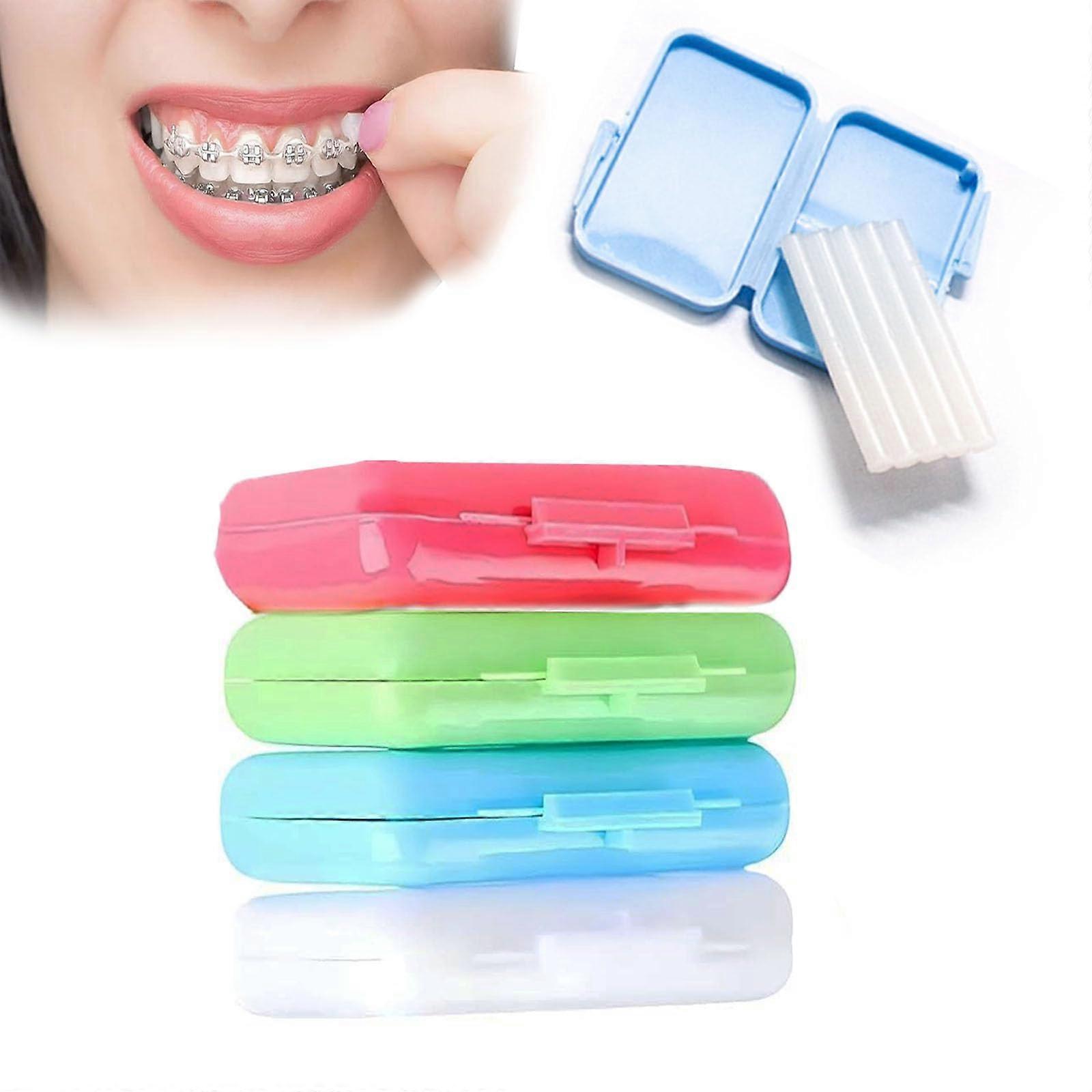 Braces Wax, Orthodontic Wax for Braces, 20 Strips Dental Wax for Braces to Relieve Irritation, Pain, Tooth Wax for Braces (Hickey)