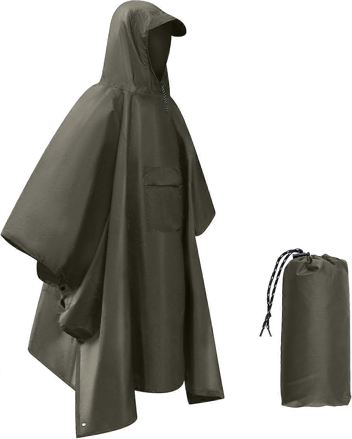 2025 Neuestes Modell Wasserdichter Regenponcho Leichter wiederverwendbarer Regenponcho Erwachsene