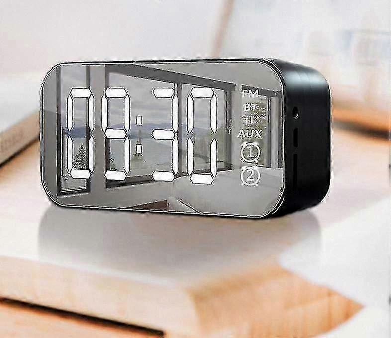 Wireless Speaker with LED Digital Display, Sleep Timer, and Snooze Function for Alarm Clock Use