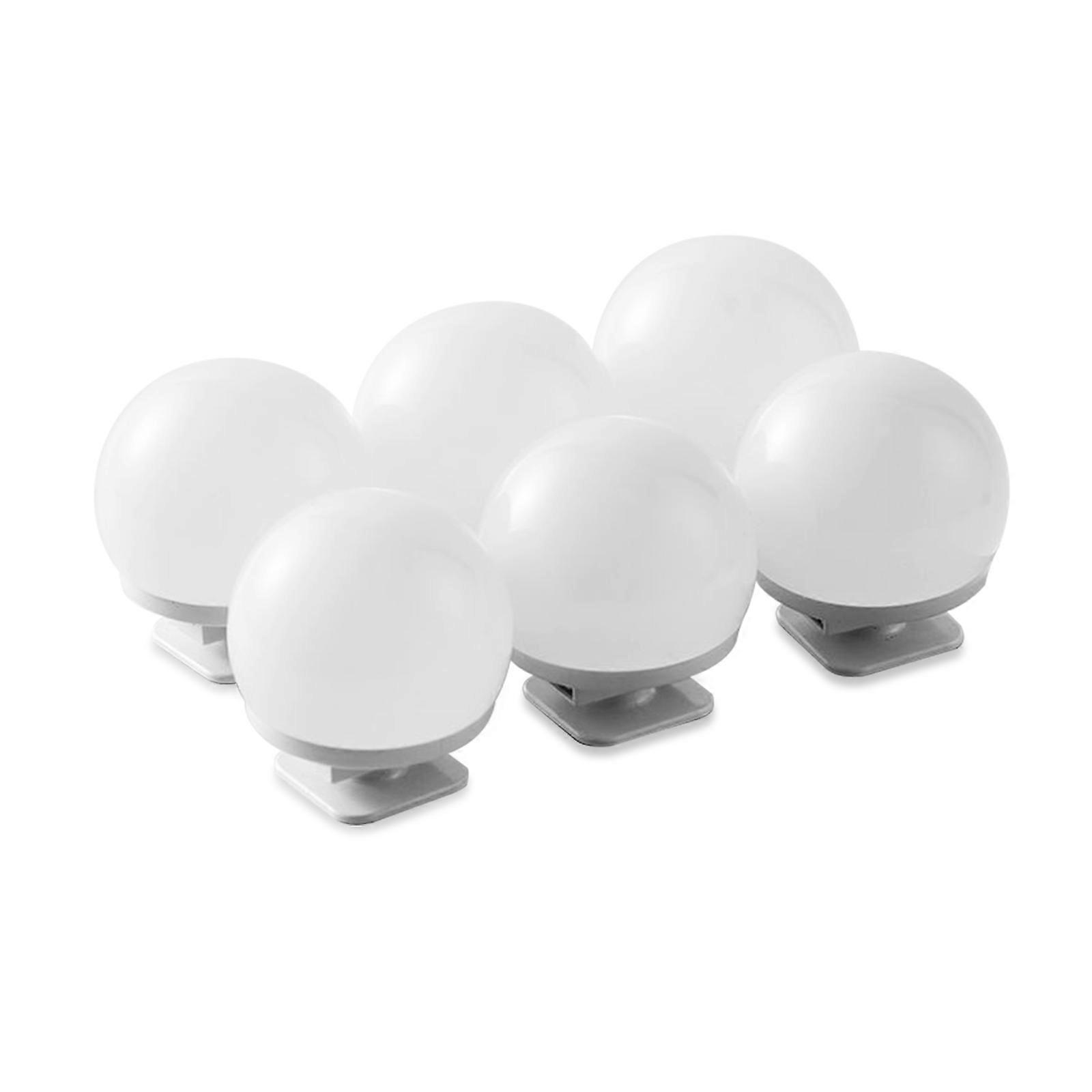 Miroir de courtoisie Lumières de maquillage USB Ampoules LED réglables en 3 couleurs à intensité variable Installation facile Conception économe en énergie Pack de 6 pour un maquillage amélioré L