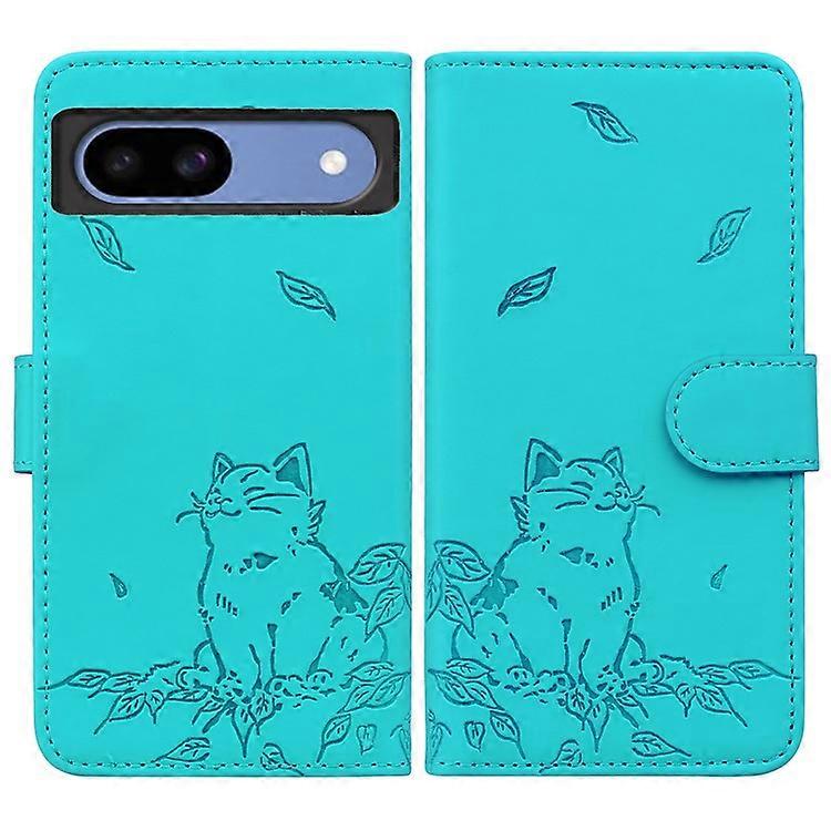 Compatible For Google Pixel 8a Case Wallet Cat Pattern Imprinted Leather Phone Cover
