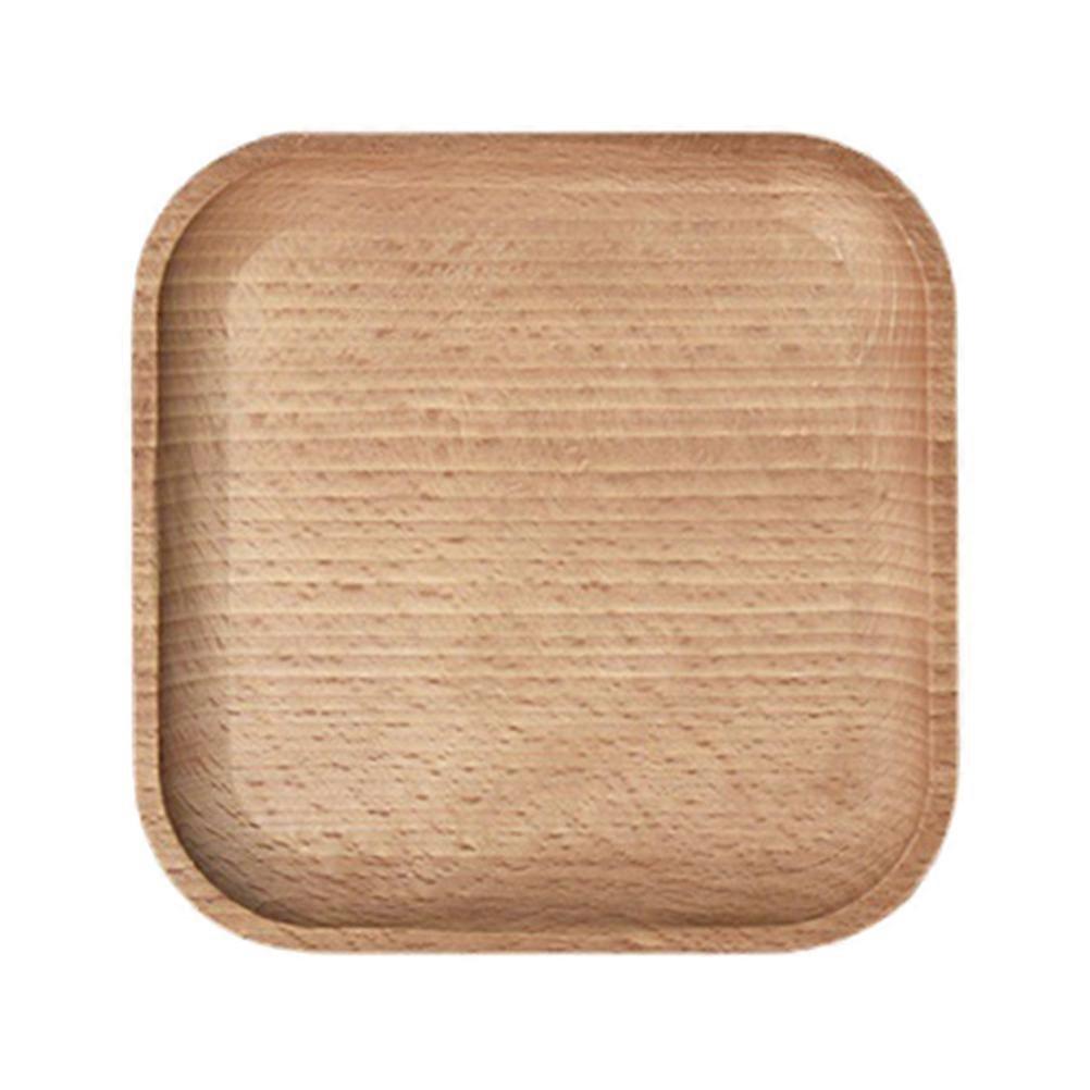 1Pc Small Appetizer Plate Wooden Serving Tray Candy Dish Stylish Photo Prop