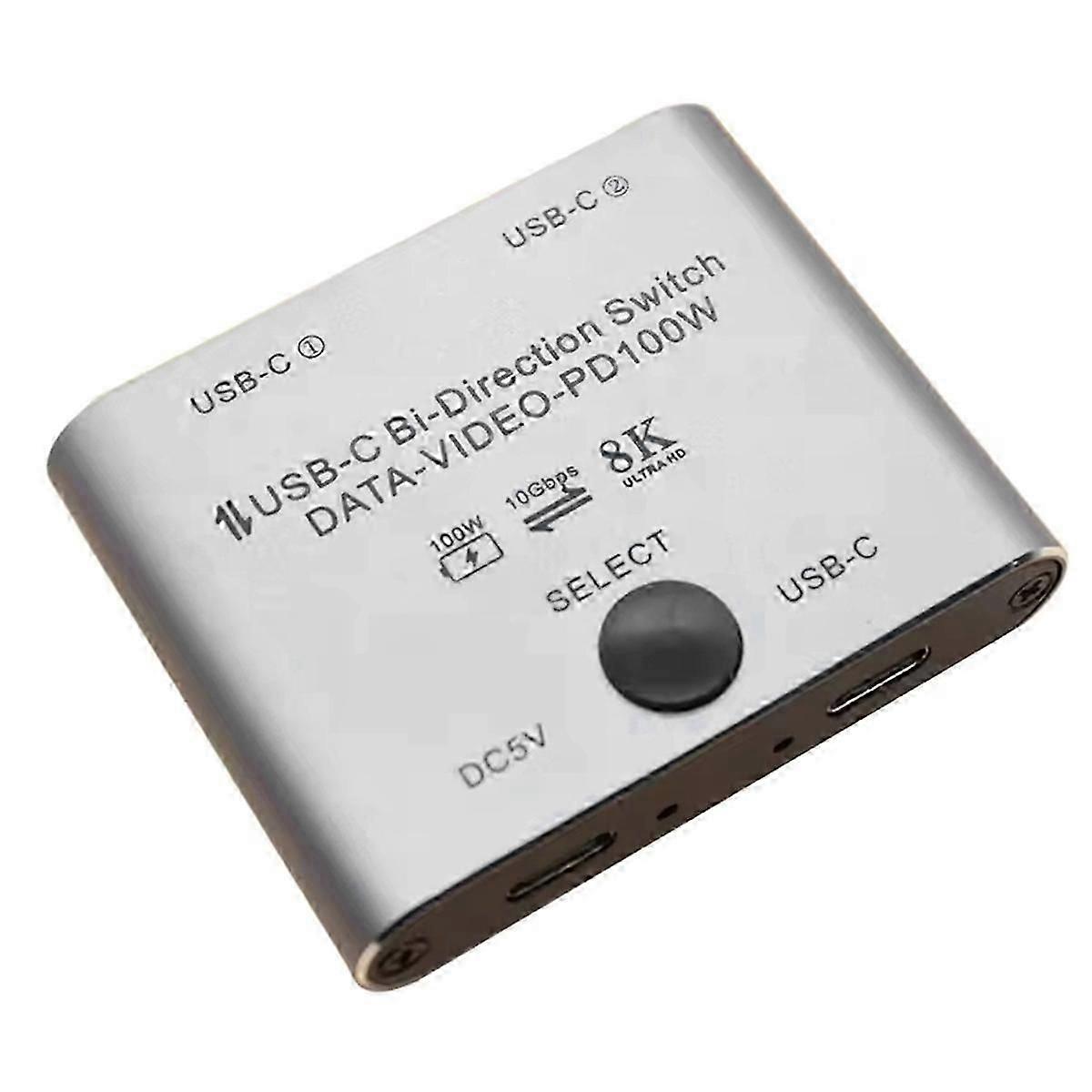Bi Directional Usb C Switch Splitter 8k Usb C Switcher Kvm 8k 60hz 4k 144hz Video For Multiple Sourc