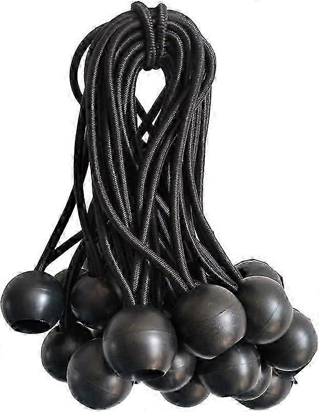 20 Pacotes de Cordas de Bungee de Bola Preta de 5 polegadas para Abrigo de Lona Canopy Pipe Tie Down
