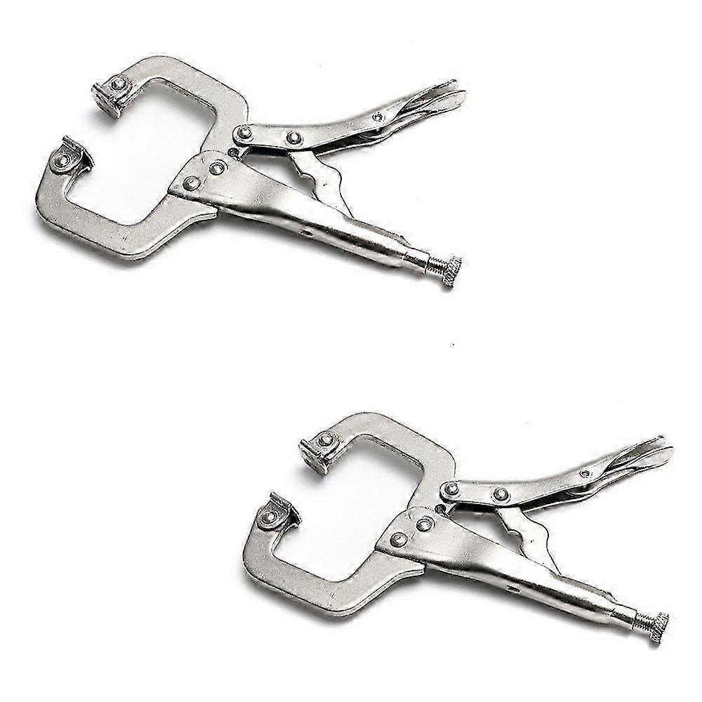 Set of 2 Steel Clamps with Swivel Pads, 9-Inch Welding Vise Tools Suitable for Various Projects