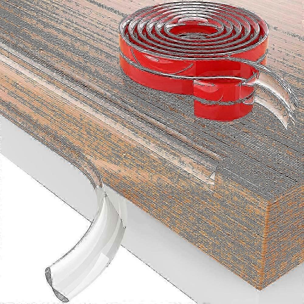 Tira Protetora de Borda de Silicone Transparente de 0,6 polegadas - Protetores de Canto Macio Espessados de 6,6 pés