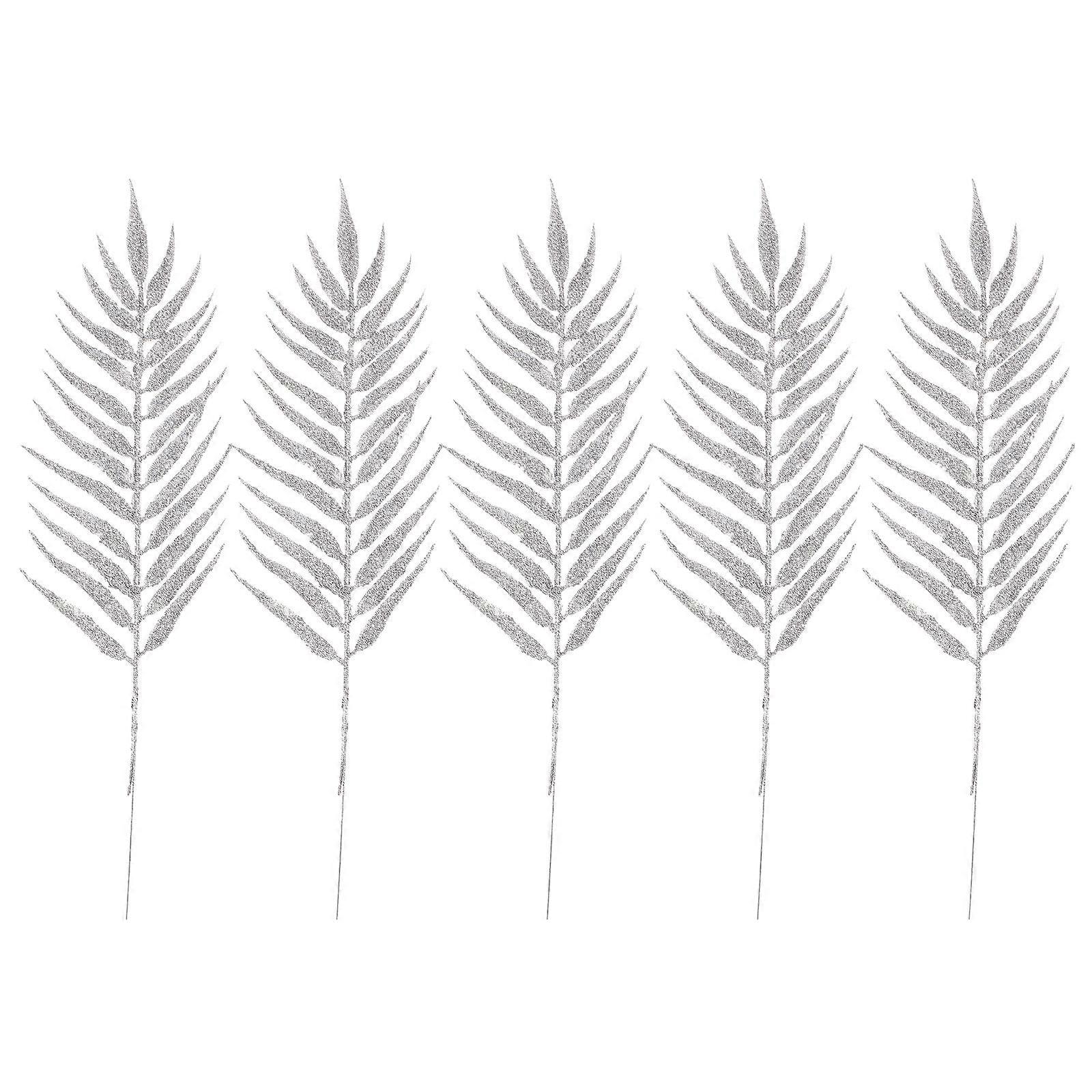 Sequin Embellished Artificial Leaves for Christmas Decorations, Quality