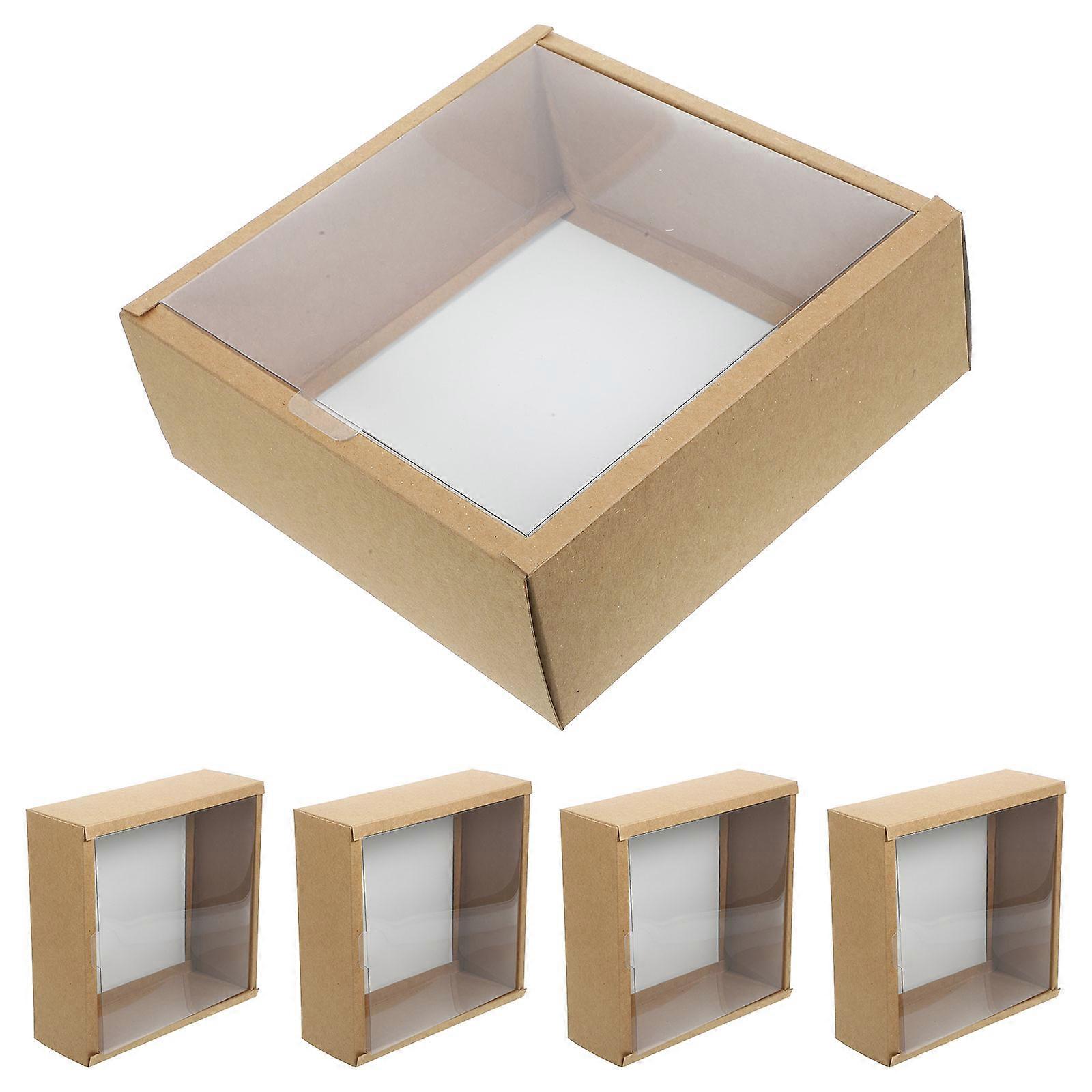 Party Favor Box Elegant present Boxes Coffee Color PVC Material Packaging Containers For People Who Love Thoughtful 5Pcs