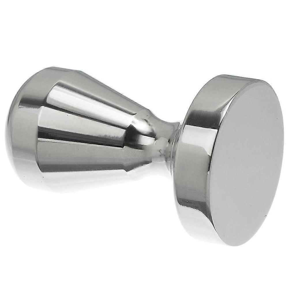Stainless Steel Coffee Tamper with Flat Base and Ergonomic Handle for Even Espresso Grind Extraction, Universal Compatibility
