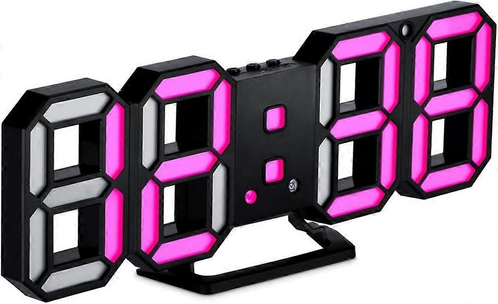 Wall Clock Digital Alarm Digital Wall Led Number Time Alarm Clockblue