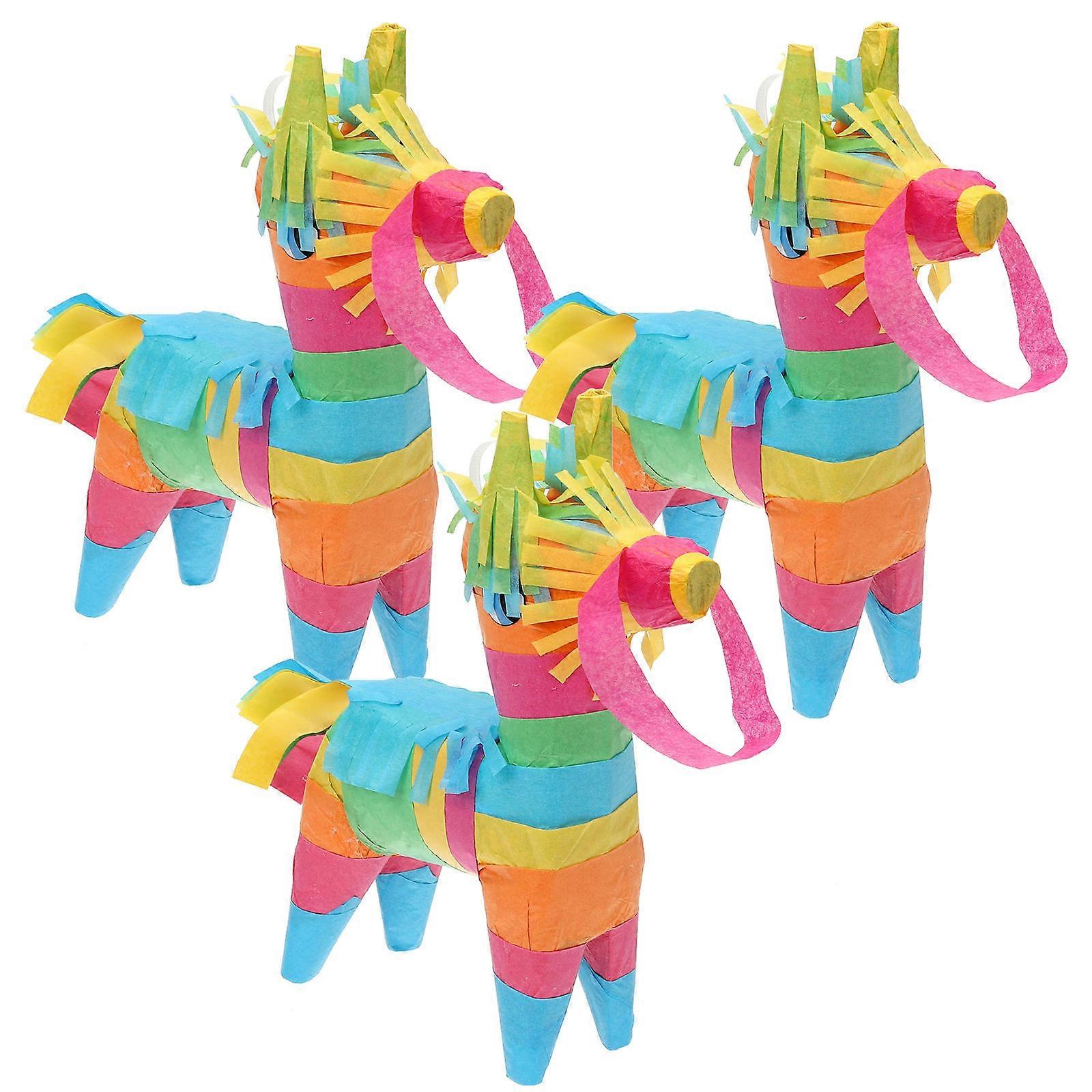 Party Pinata Toy Mini Donkey Pinatas for Birthday Use 3Pcs Set