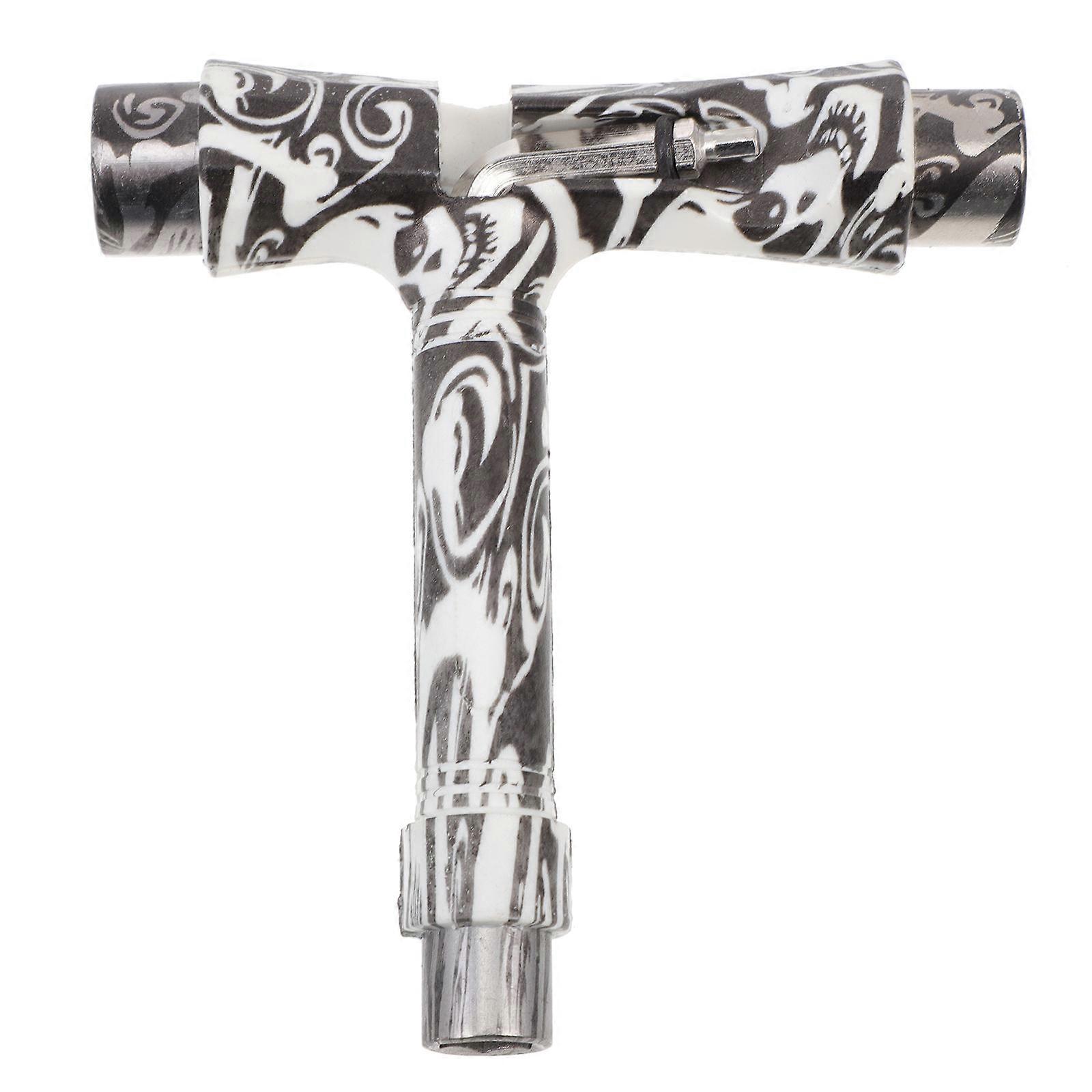 Skateboard T Tool Portable Skateboarding Accessory Multi-Function T-type Wrench Adjust Axle Nuts 1Pack