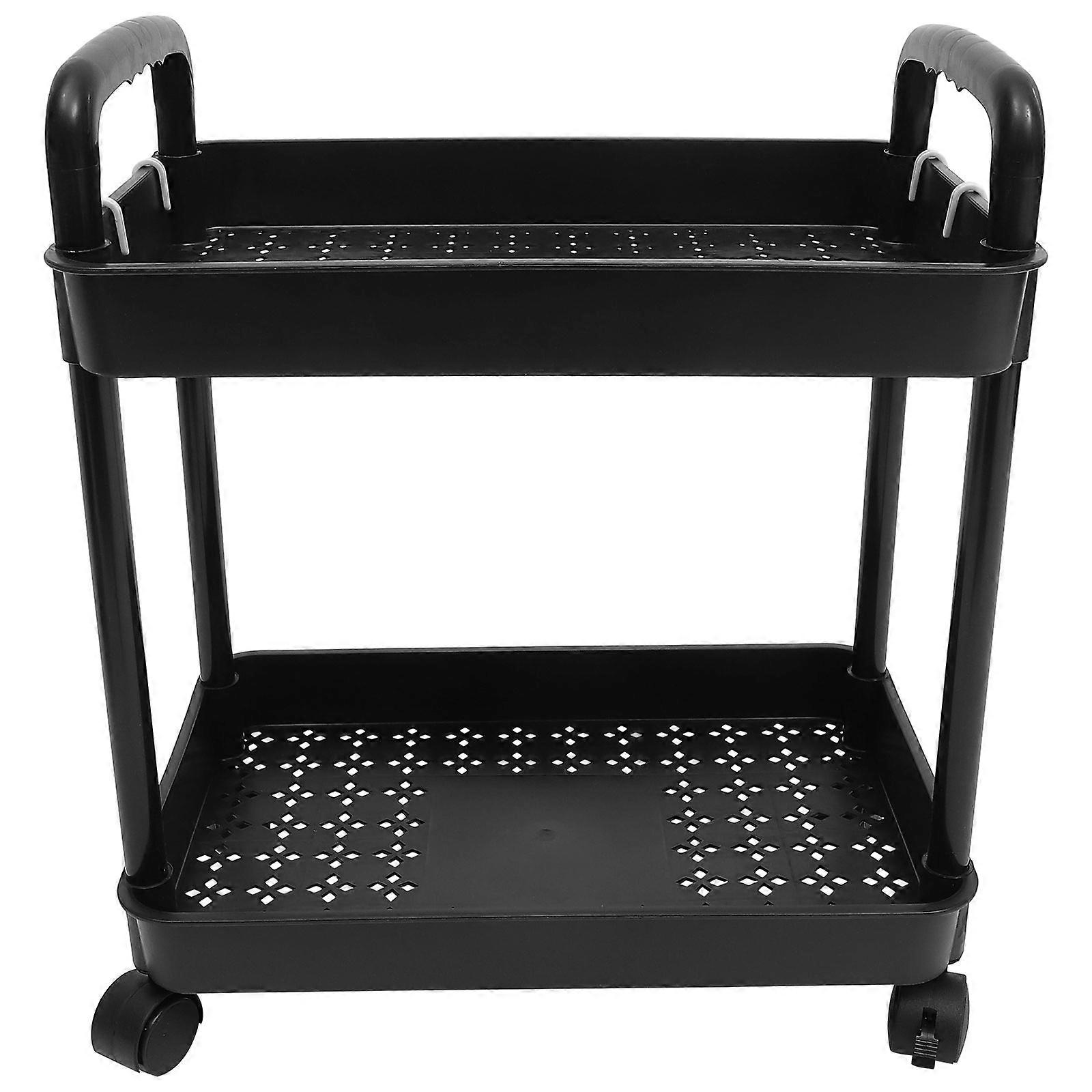 Sleek Rolling Cart with Wheels Versatile Storage Trolley for Kitchen, Bathroom or Laundry Room