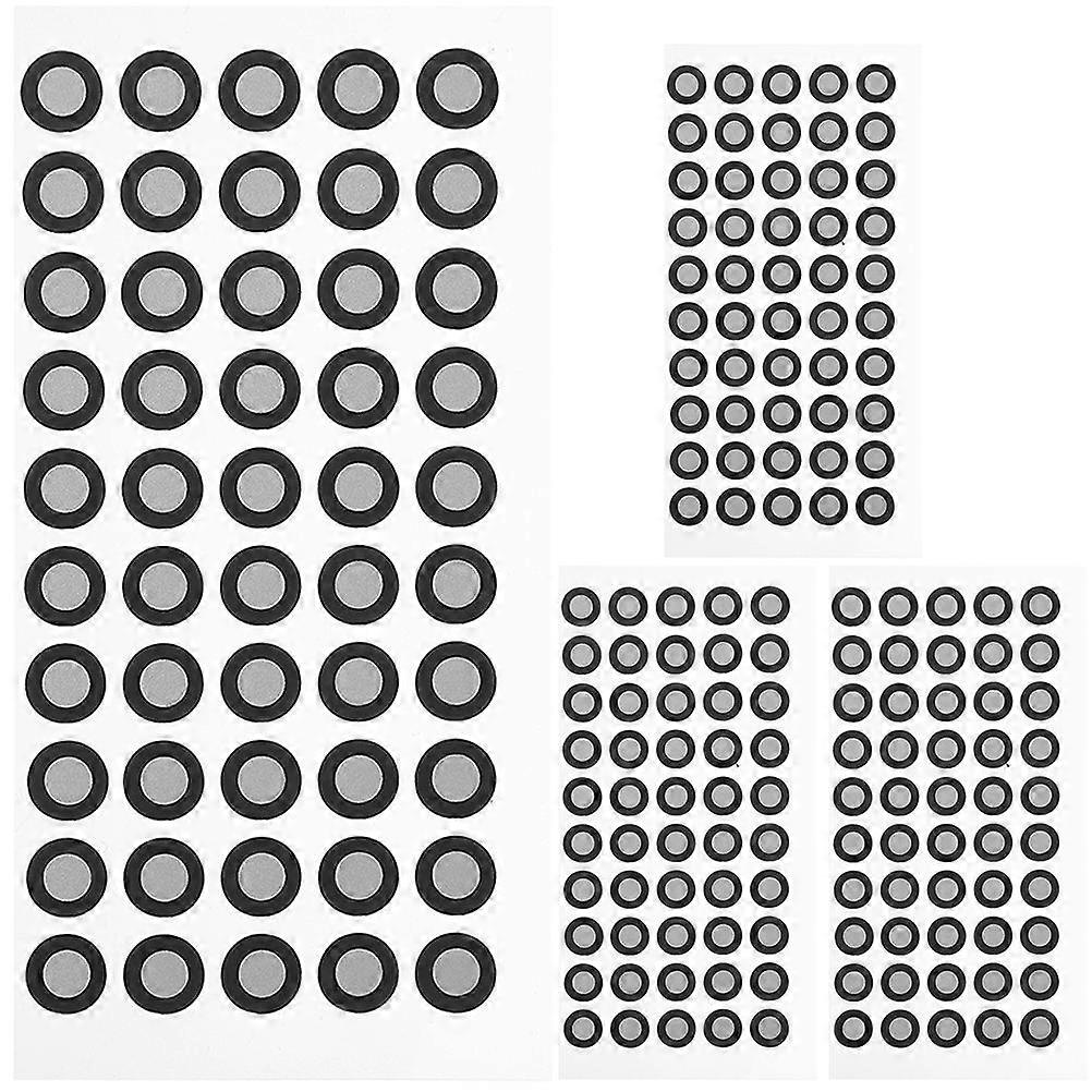 Scanner Marking Point Reflective Stickers Black 0.39x0.39x0.06in High Reflectivity 4 Sheets