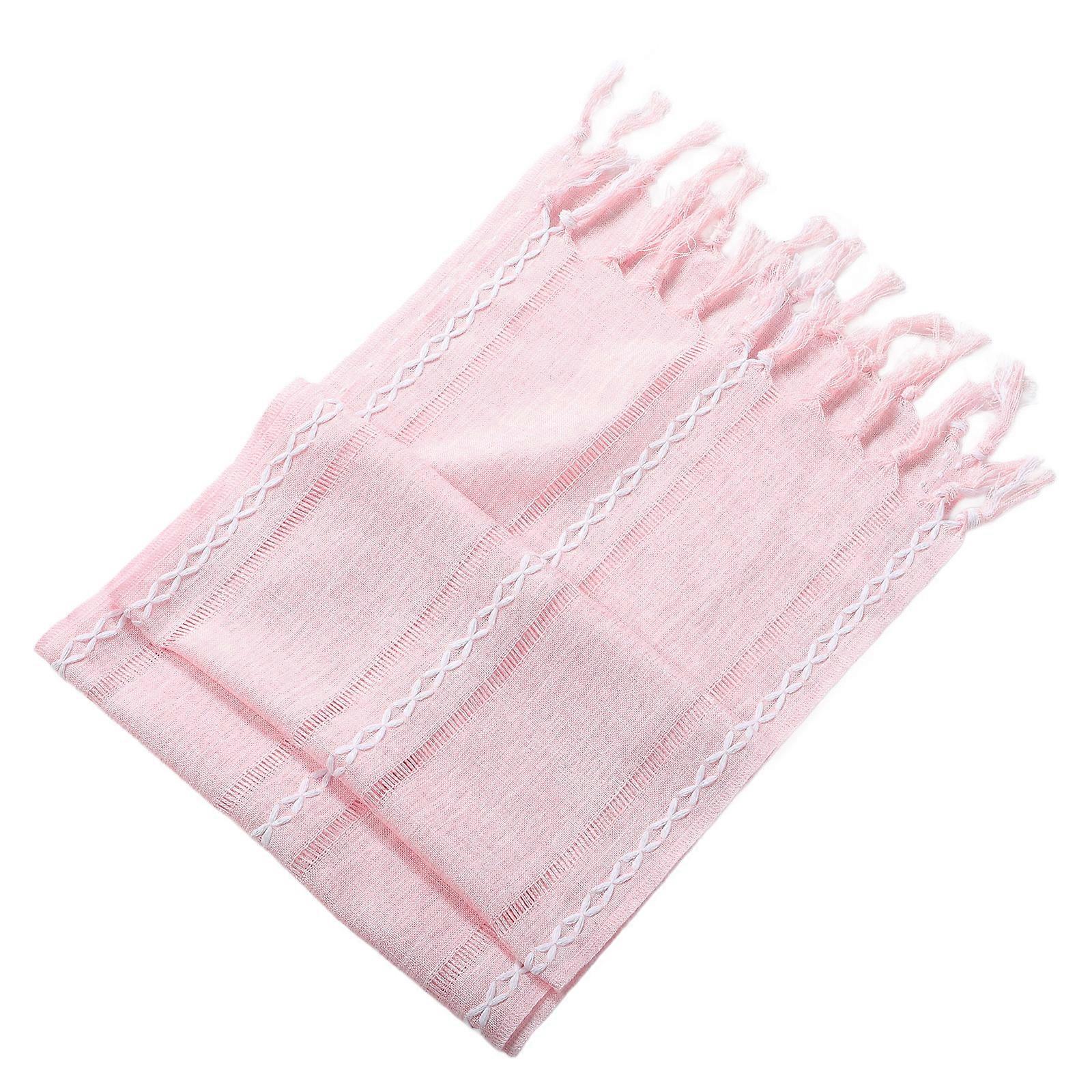 Boho Style Pink Table Runner Rustic Macrame Home Dining Bedroom Decor Non-slip 1Pcs