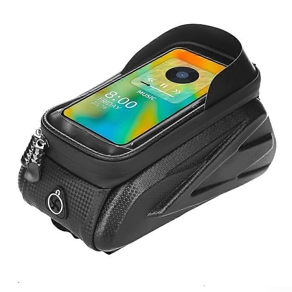 Waterproof Bicycle Frame Bag For Tools And Phone Storage With Touch Screen Function