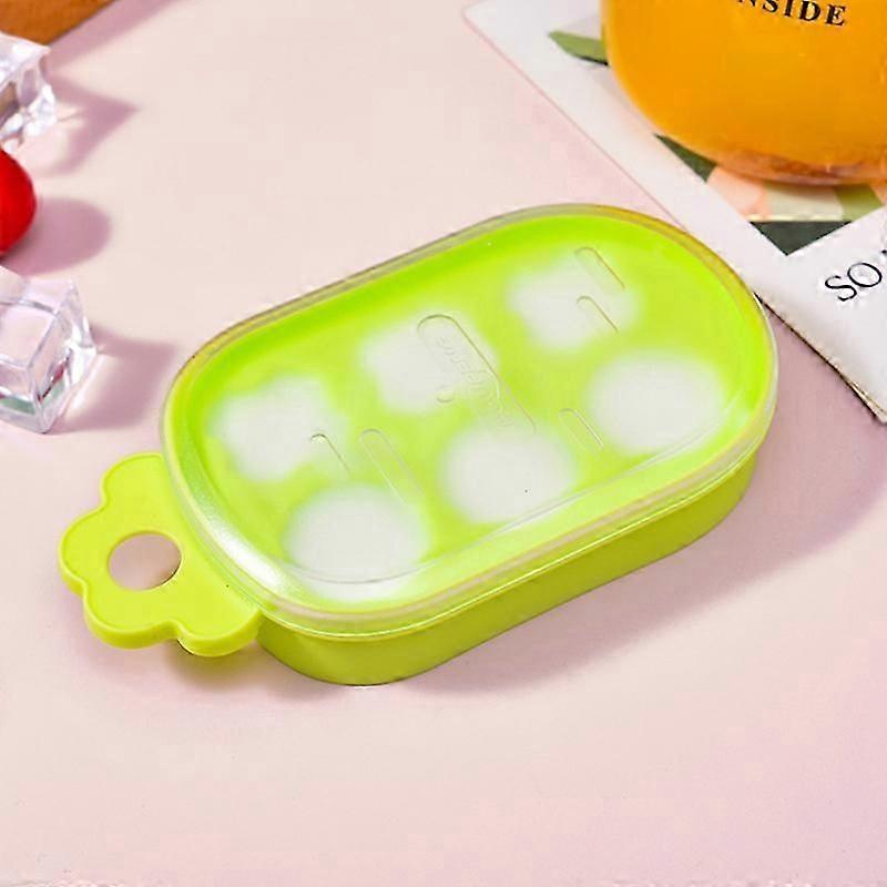 Transparent Lid 6 Grids Ice Maker Soft Bottom Mini Ice Cube Molds Cartoon Cute DIY Ice Making Model Easy To Demold Summer
