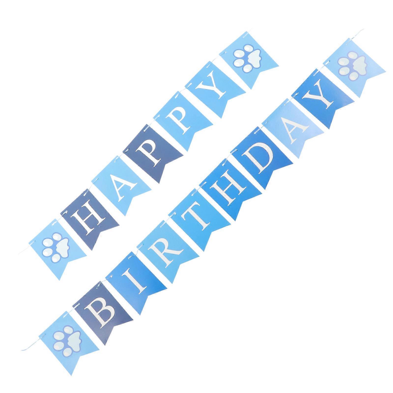 Party Banner Balloon Decorative Pennant Flag Paper Bunting Hanging Pennant Banners for Birthday Party Triangle Shape Assorted Color 1 Set