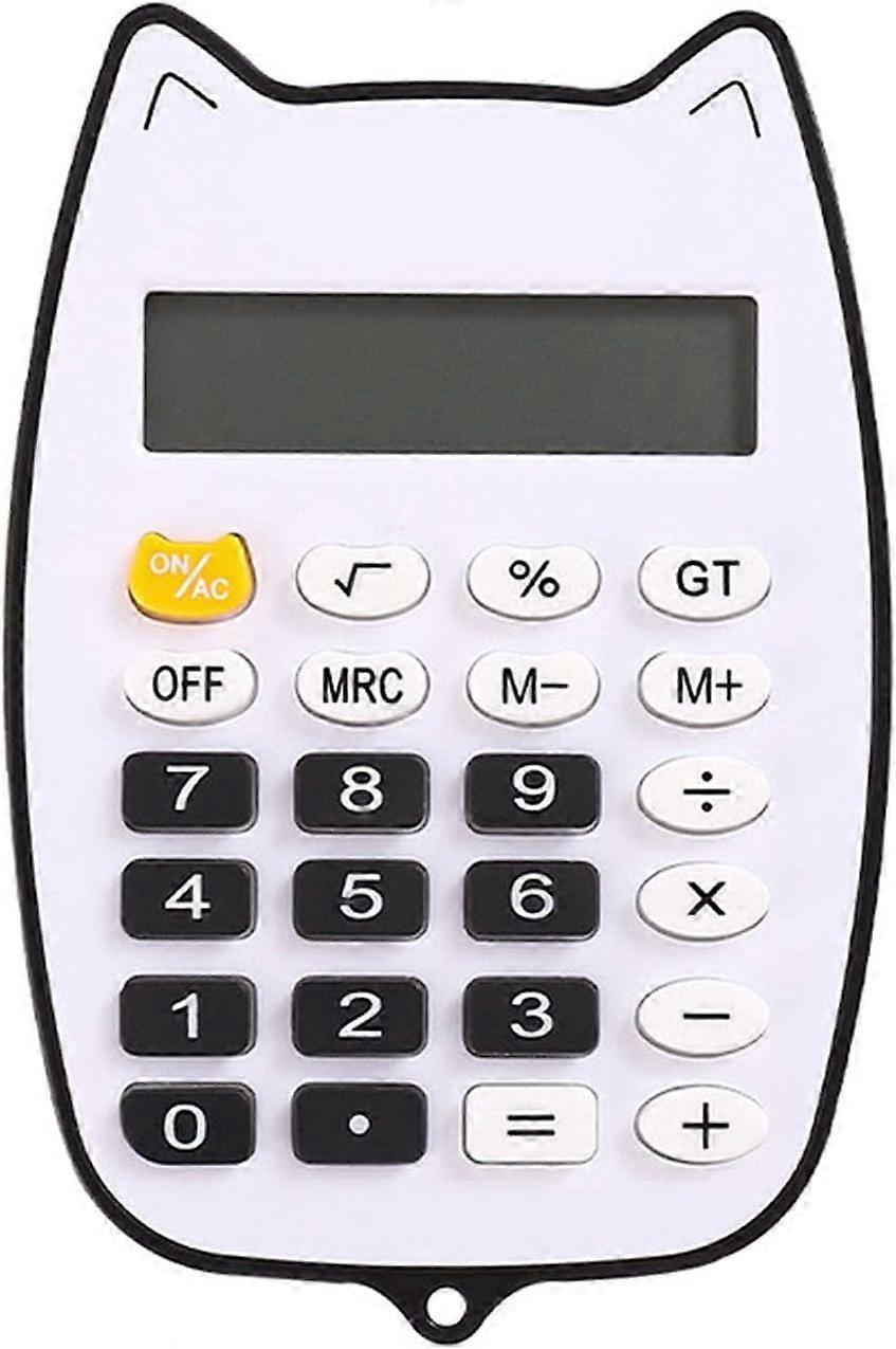 Portable Mini Calculator Cute Cat Student Laptop