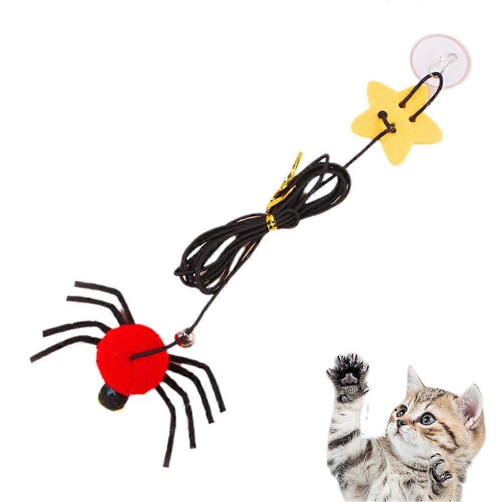 For Cats Interactive Teaser Wand Toy with Elastic Rope and Wool Ball for Exercise Fun and Anxiety Relief