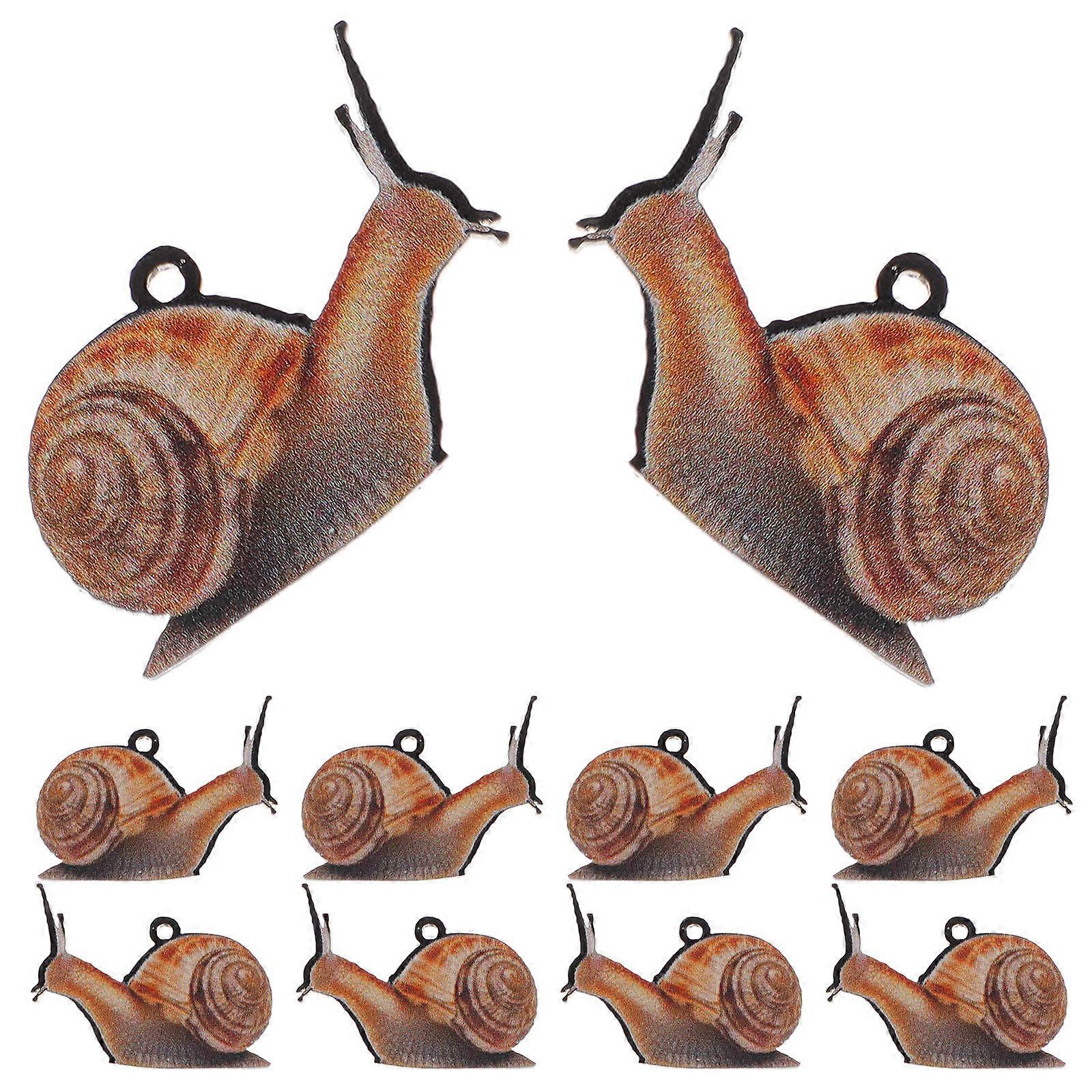 Mini Charm Pendant Diy Animal Beads Dangle Charms For present Giving Acrylic Material Snail Shape Style 20Pcs