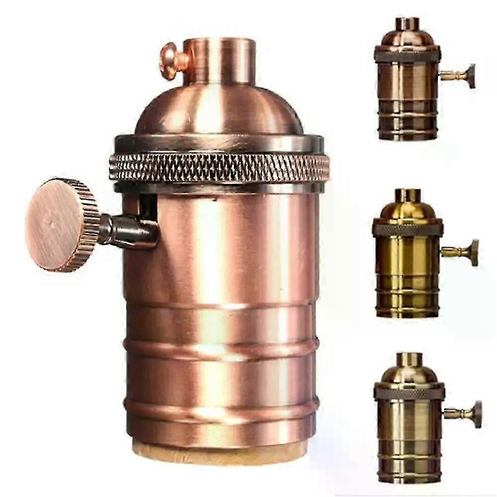 Vintage E26 E27 Hang Light Lamp Bulb Holder Switch Edison Screw Cap Socket Lamp Bases