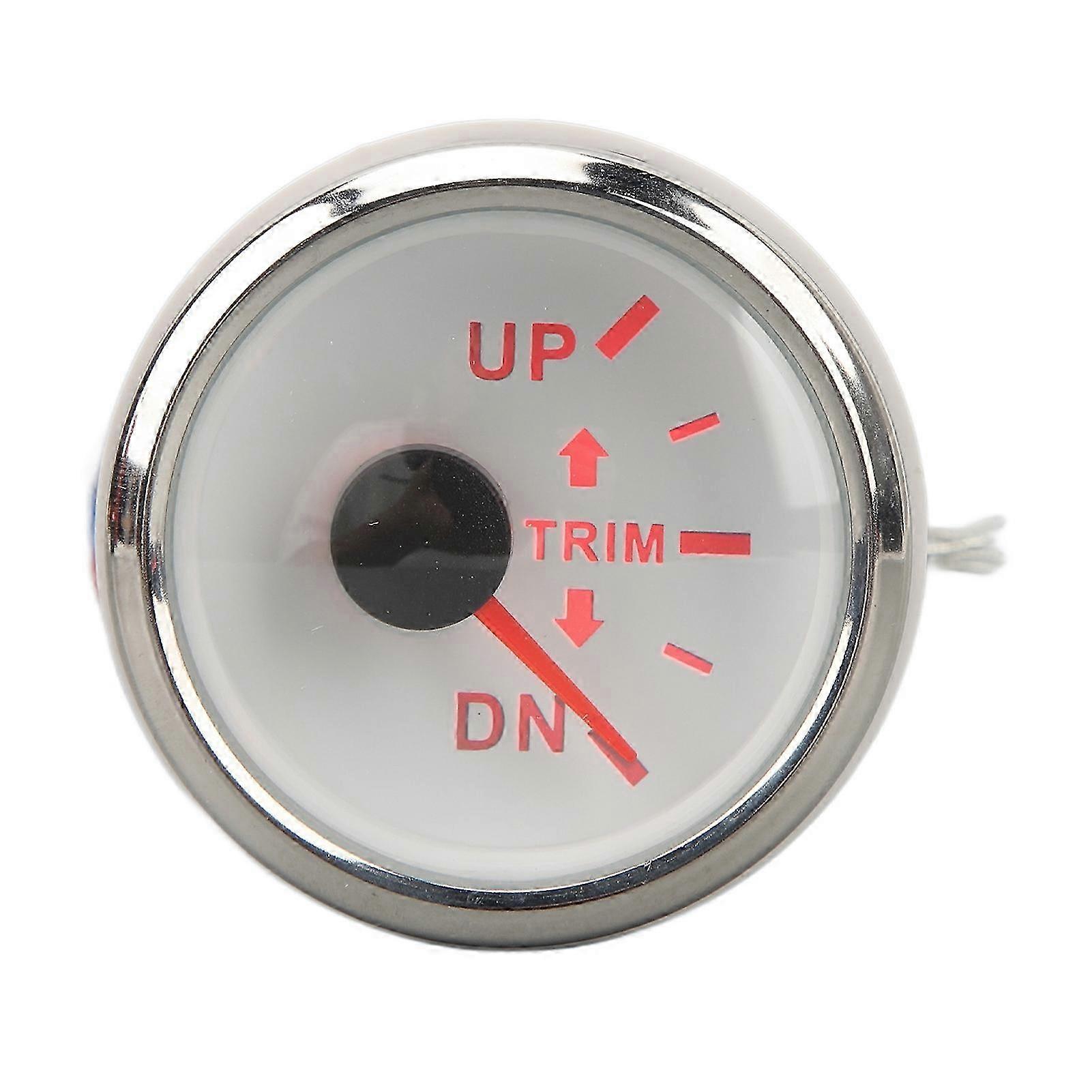 52MM Marine Trim Balance Meter in acciaio inossidabile DC9 a 32V UP DN per yacht quadrante bianco con cornice in argento