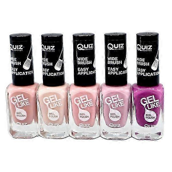 5 pcs nail polish - Pastel Purple Multicolor