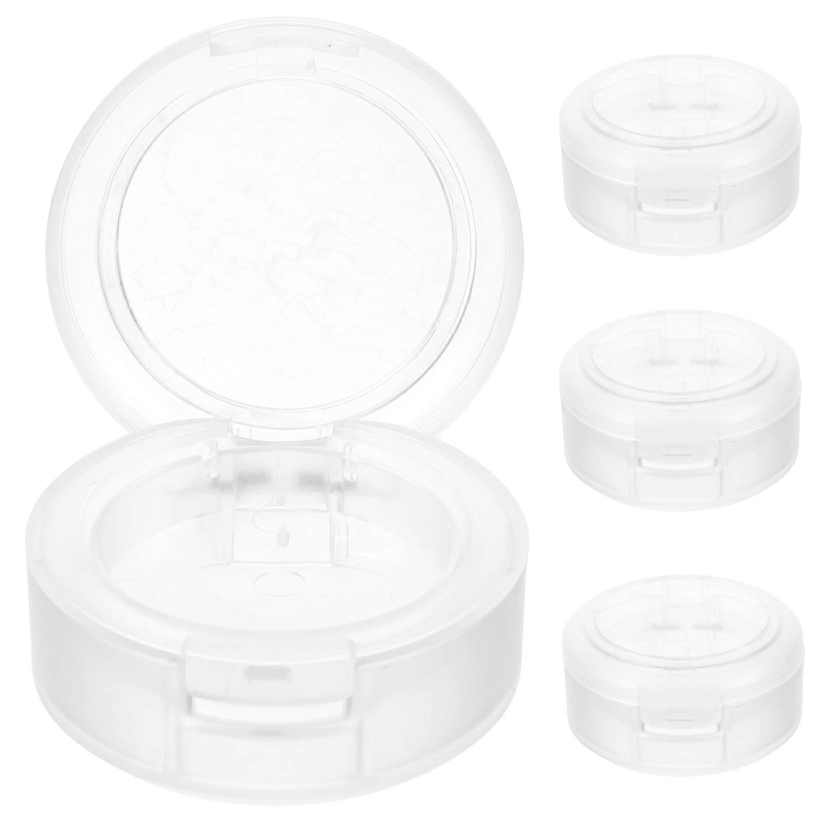 Empty Blusher Pan Plastic Eyeshadow Pan Small Design For Travel 4Pcs