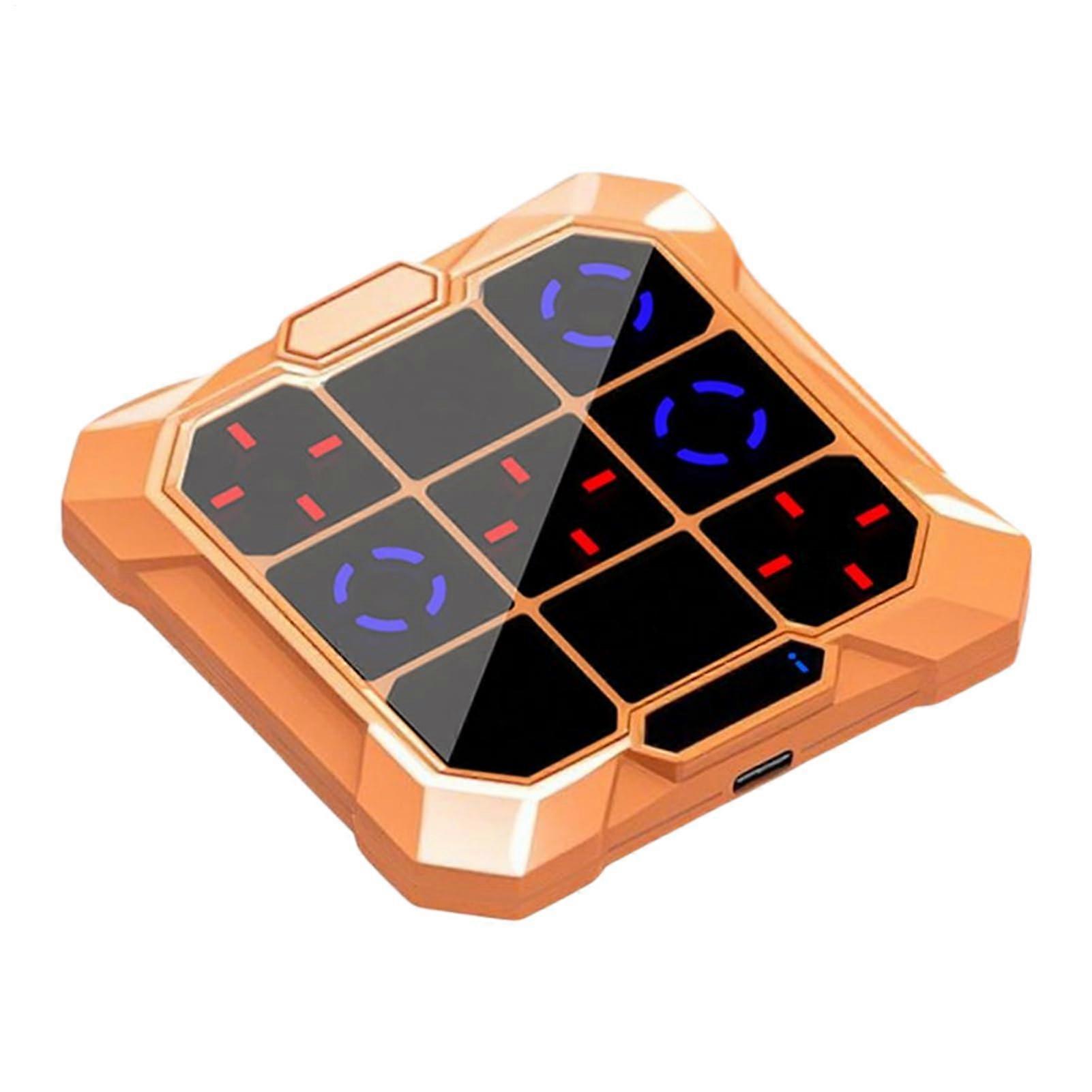 Portable Electronic Puzzle Console Digital Puzzle Game For Teens And Adults Educational Toy For Car Camping Orange