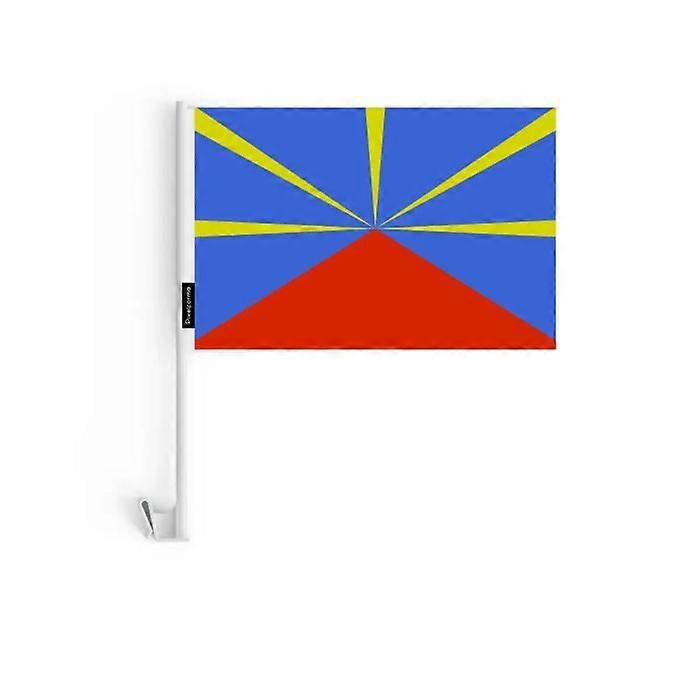 Car Flag - Reunion - 10 pieces - 14 x 21 cm - Polyester - Double-sided print