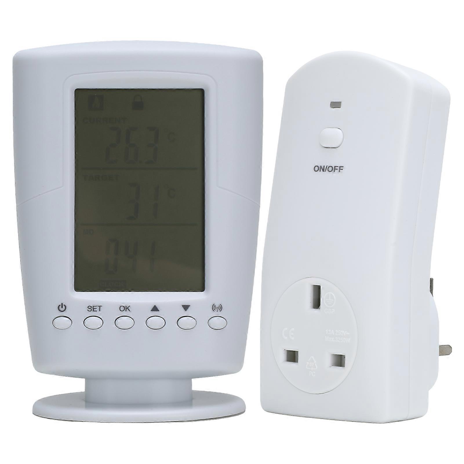 Wireless Thermostat Multifunctional Automatically Programmable Digital Temperature Controller Outlet for Home Use