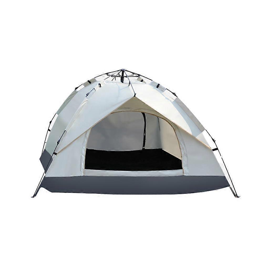 Camping Tent Pop Up Beach Tent 23 Person Dome Waterproof Windproof Lightweight Stable 4 Seasons Outdoor Beige