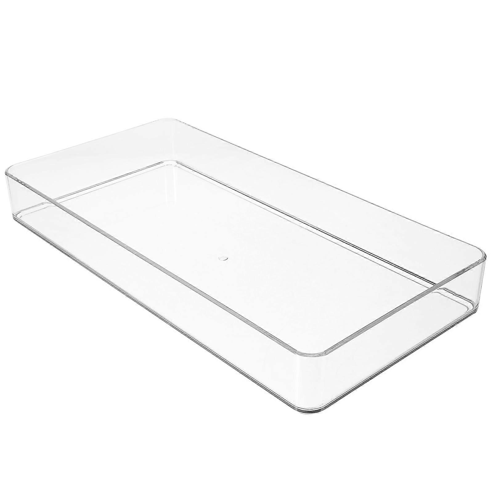 Storage Bins For Shelves Divider Tray Minimalist Design Rectangular Shape Material 13.36X6.68X1.81IN Stationery Storage 1Pcs